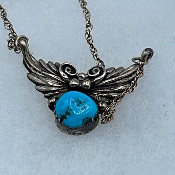 Navajo Native American artist Richard and Rita Begay sterling silver turquoise n